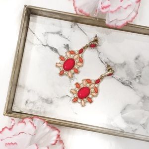 NWOT chic pink statement earrings